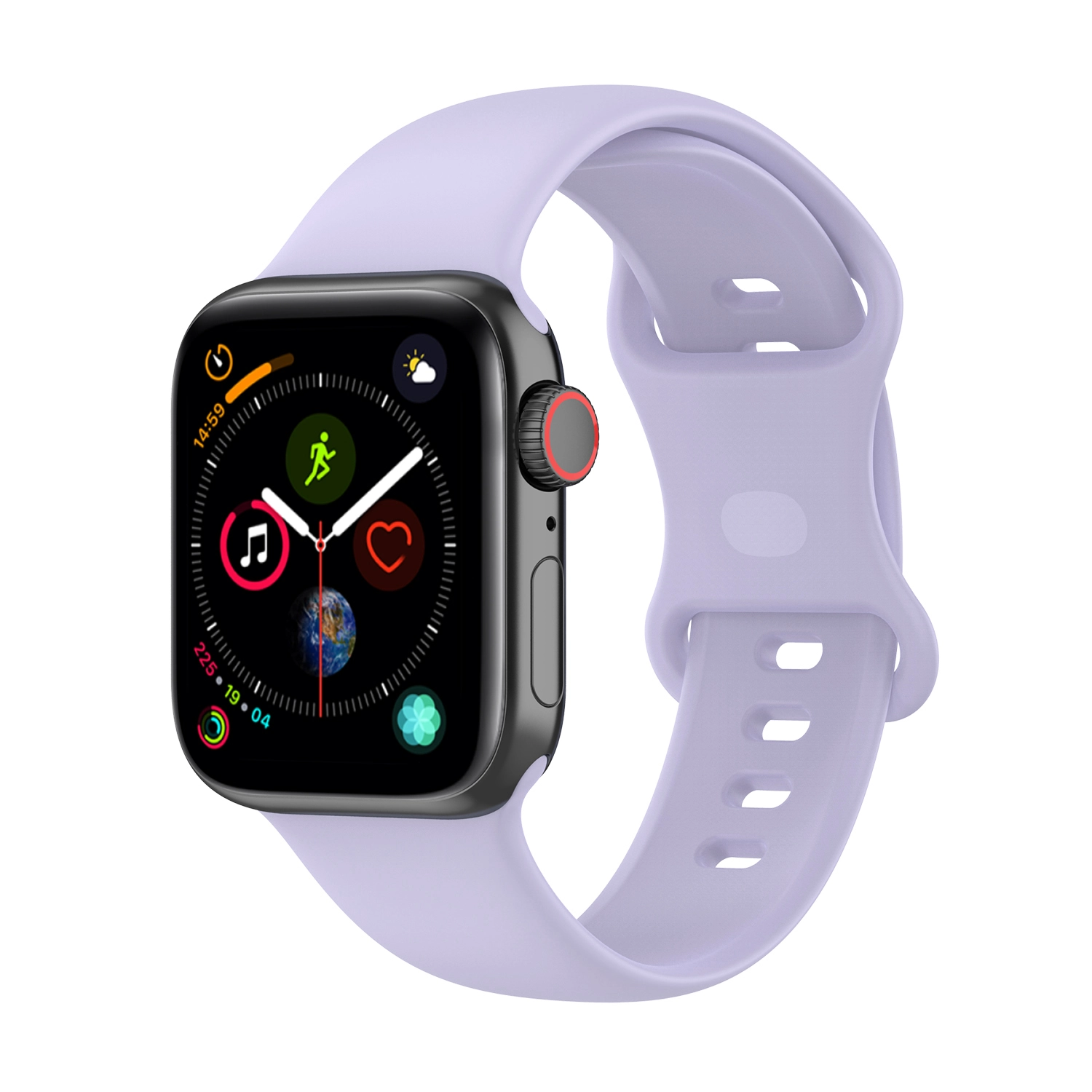 Pasek Bizon Strap Watch Silicone S do Apple Watch 44/45/46/49mm Jasno-Fioletowy