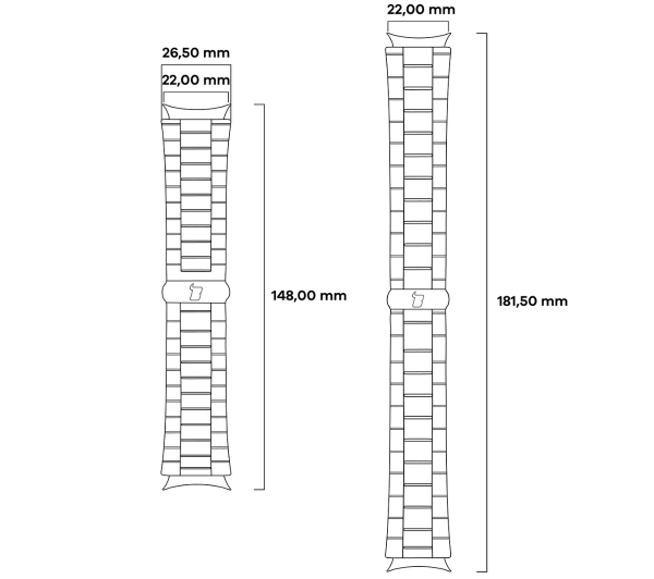 Bizon ze stali nierdzewnej Aura do Xiaomi Smart Band 9 Pro/8 Pro / Redmi Watch 5/4 Złoty