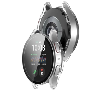 Nakładka na tarczę Bizon ze szkłem do Galaxy Watch 7 44mm Przezroczysty