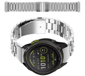 Bransoleta Bizon ze stali nierdzewnej Aura QuickFit 26mm Srebrny