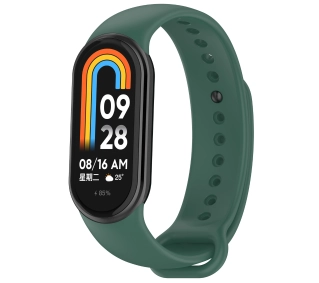 Bizon Strap Watch Dots do Xiaomi Smart Band 9 / 9 NFC / 8 Ciemno-zielony