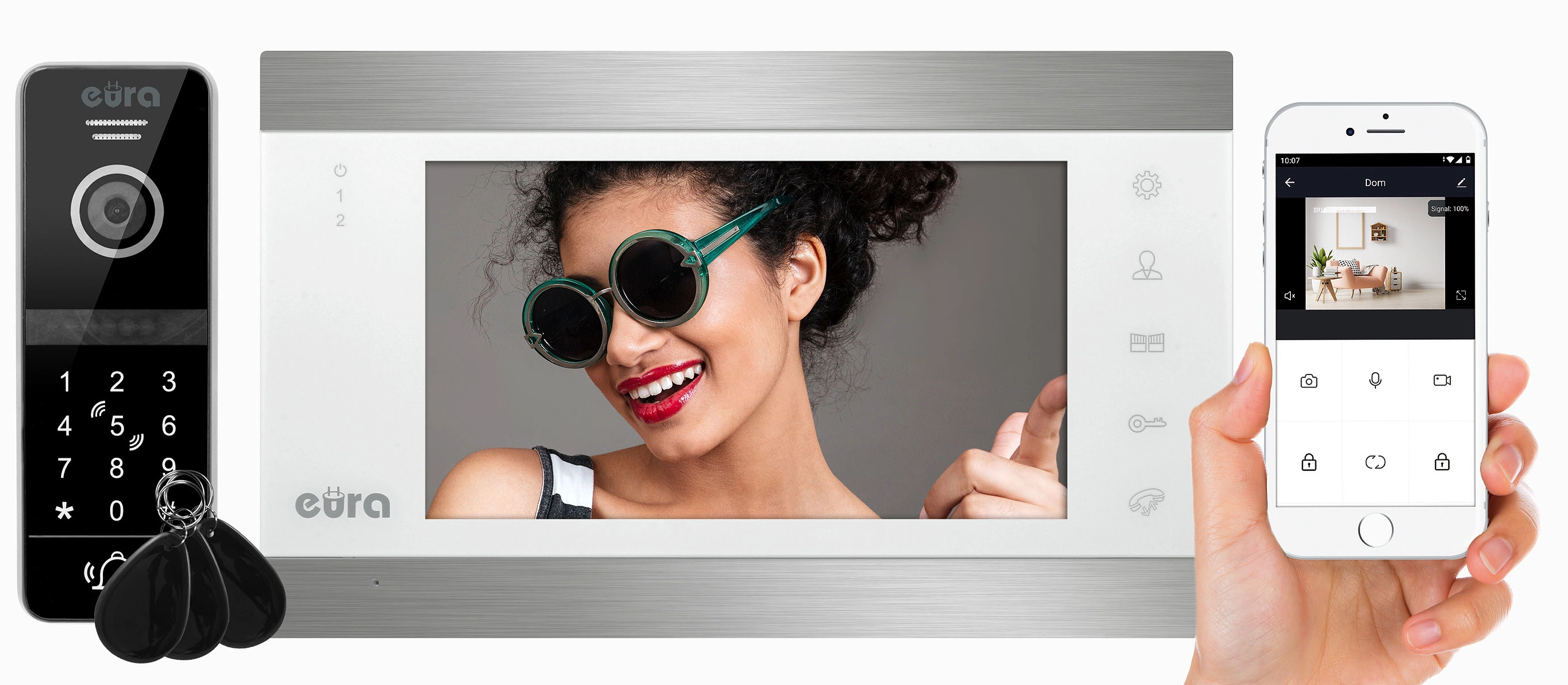 Wideodomofon Eura-Tech Eura VDP-00C5 Biały