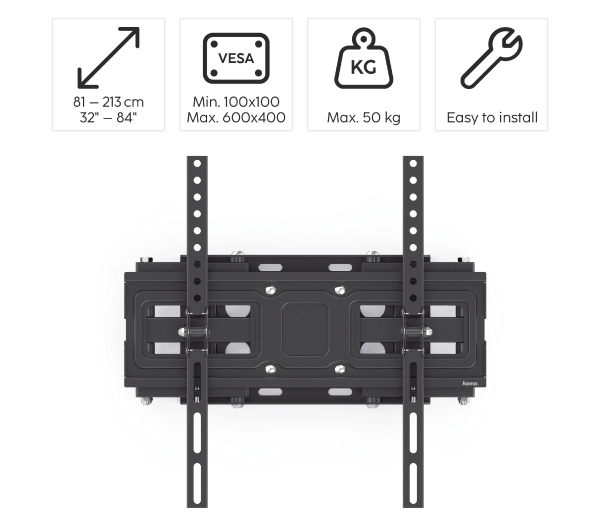 Hama 220831 Full Motion Scissor Arms od 32 " do 84: Max 50kg