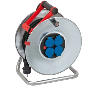 Brennenstuhl Garant S IP44 / 4 gniazda 25m Blacha stalowa Do stałego użytku na zewnątrz Srebrny - Kup na Raty - RRSO 0%