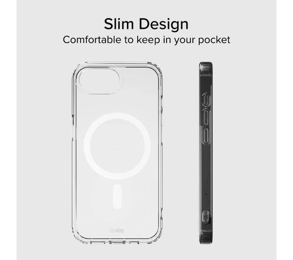 SBS Light Mag do iPhone 16e Przezroczysty