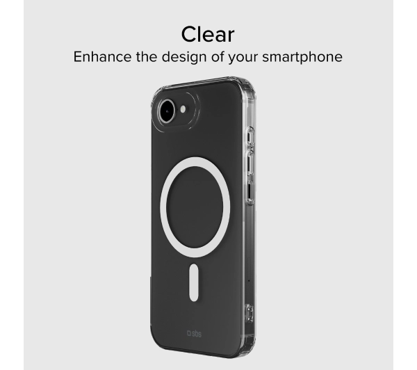 SBS Light Mag do iPhone 16e Przezroczysty