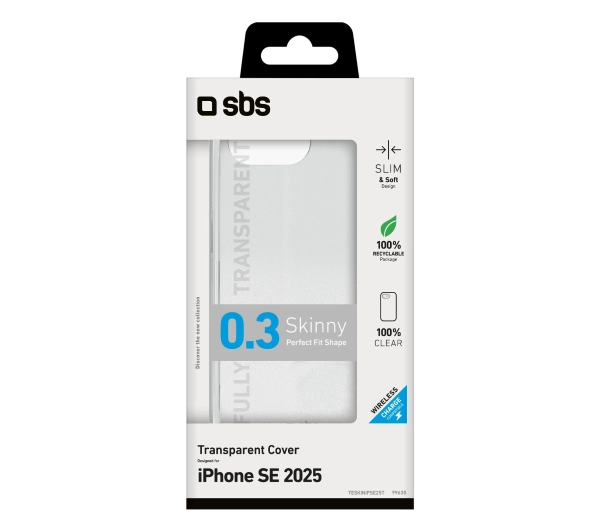 SBS Skinny do iPhone 16e Przezroczysty