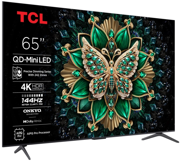 TCL 65C6K 65" QD-Mini LED 4K 144Hz Google TV Dolby Vision IQ Dolby Atmos HDMI 2.1 DVB-T2 - ⚡ EURO HIT CENOWY! ⚡ - Kup na Raty - RRSO 0%