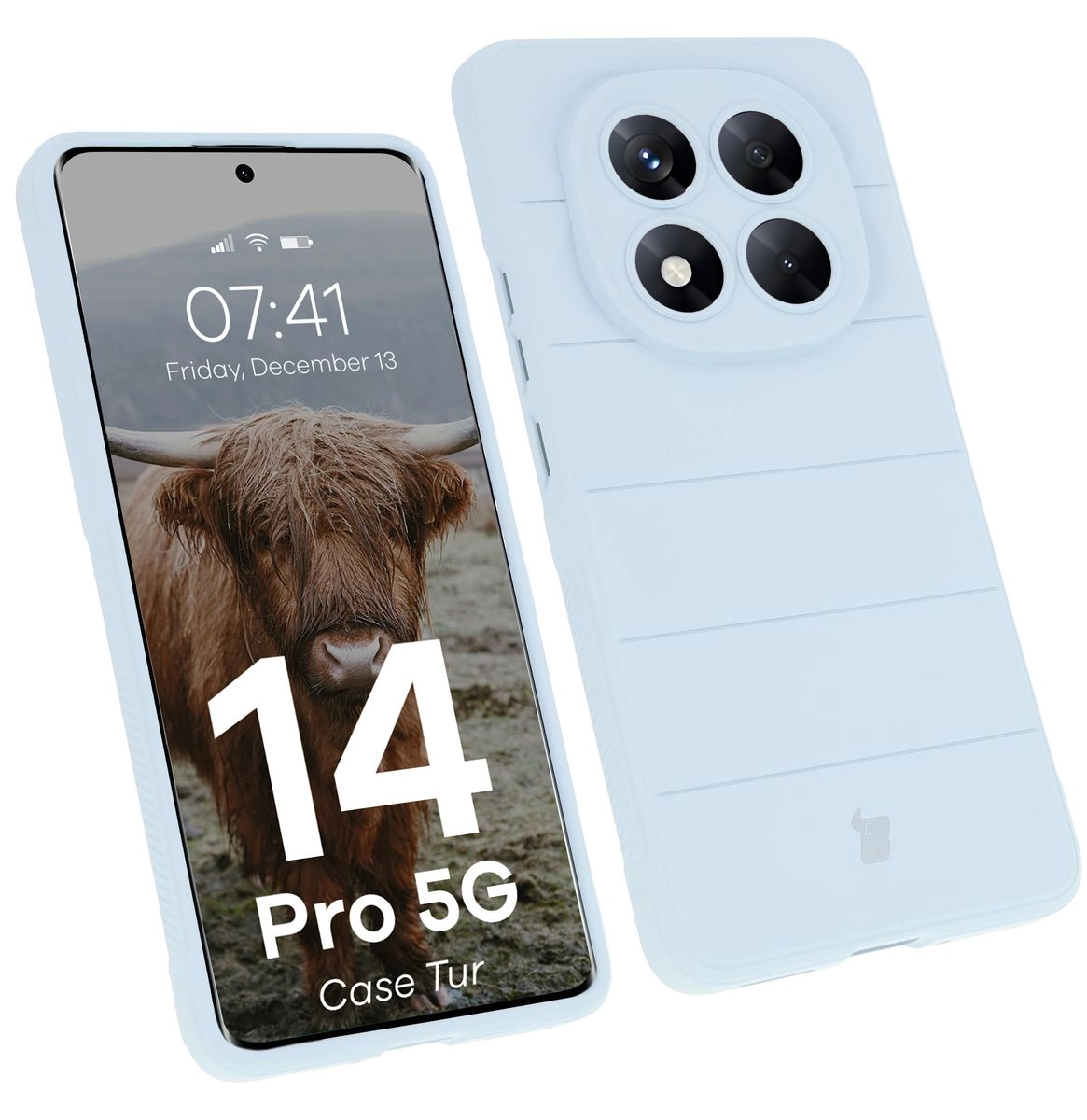 Etui Bizon Tur do Xiaomi Redmi Note 14 Pro 5G / Poco X7 Jasnoniebieskie