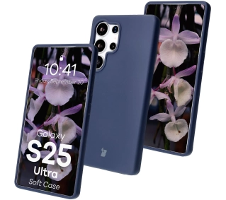 Bizon Silikonowe Soft do Galaxy S25 Ultra Ciemno-niebieski