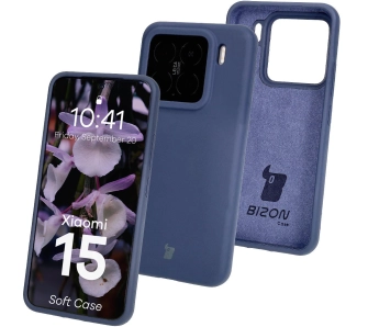 Etui Bizon Silikonowe Soft do Xiaomi 15 Ciemno-niebieski