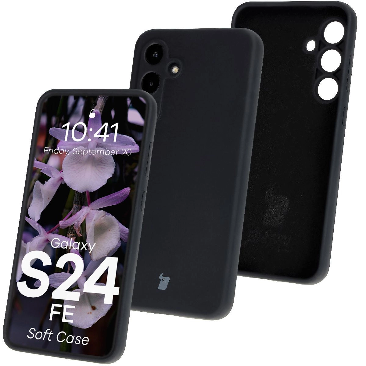 Etui Bizon Silikonowe Soft do Galaxy S24 FE Czarny