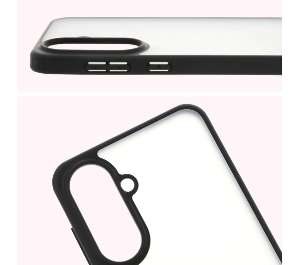 Bizon Angelo do Galaxy A56 5G Przydymione z czarną ramką