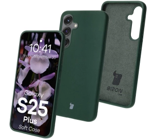 Bizon Silikonowe Soft do Galaxy S25 Plus Ciemnozielony