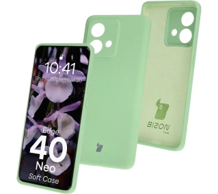 Bizon Silikonowe Soft do Motorola Edge 40 Neo jasnozielony