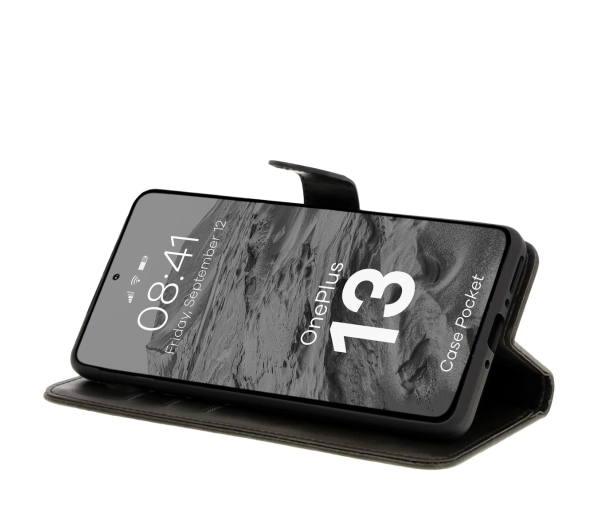 Bizon z klapką Pocket do OnePlus 13 Czarny