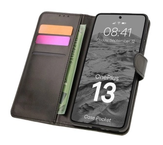 Etui Bizon z klapką Pocket do OnePlus 13 Czarny