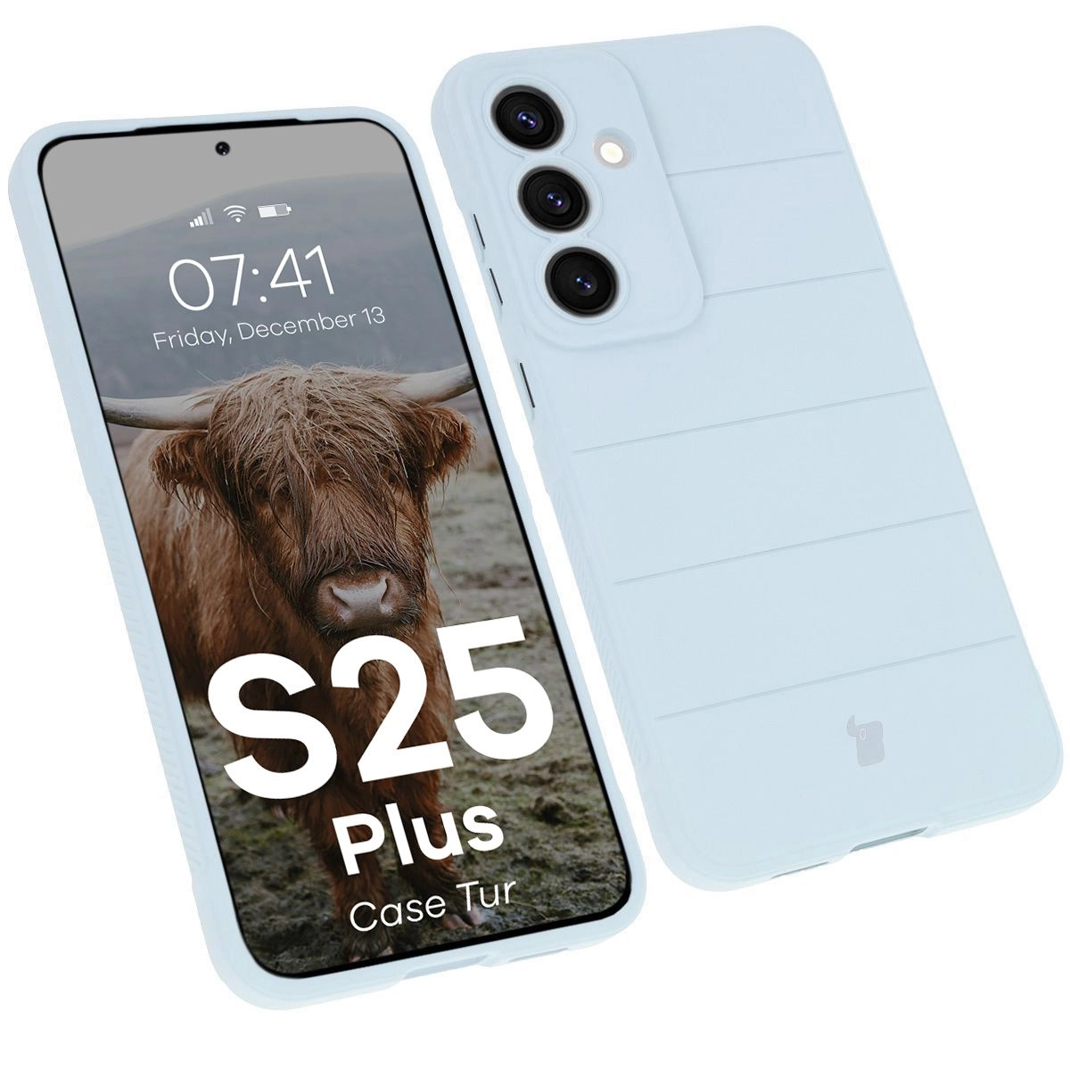 Etui Bizon Tur do Galaxy S25 Plus Jasnoniebieskie