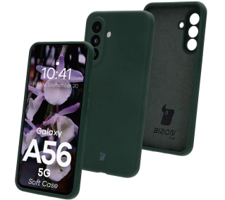 Bizon Silikonowe Soft do Galaxy A56 5G Ciemnozielony