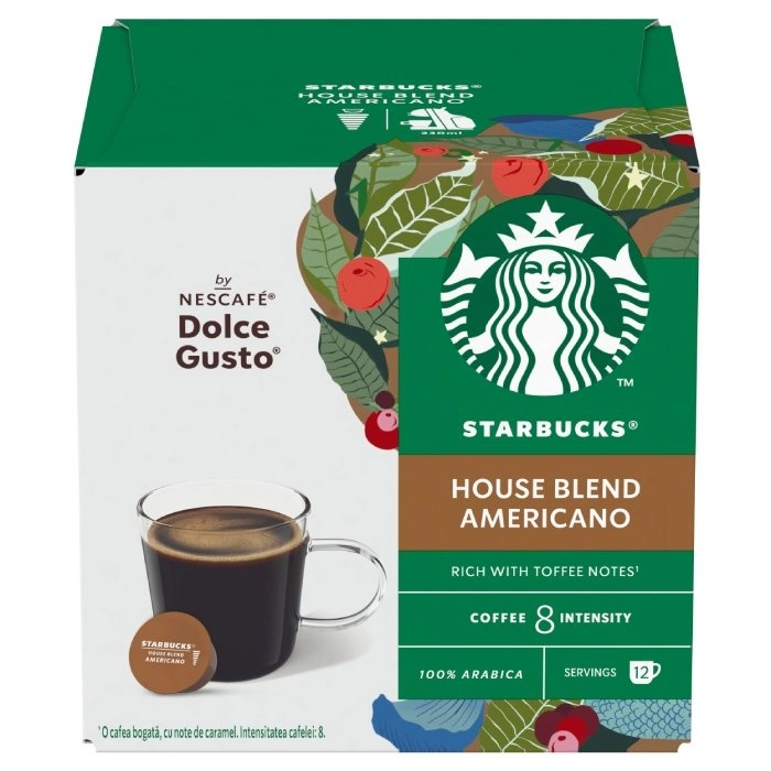 Kapsułki Starbucks Nescafe Dolce Gusto House Blend Americano 12szt.