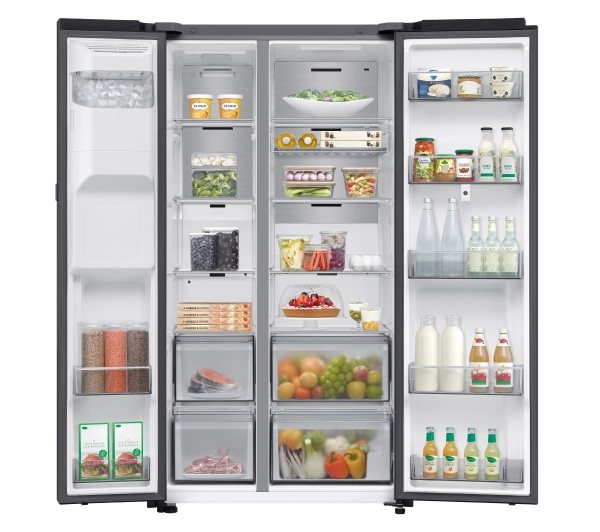 Samsung RS90F66BEFEO Funkcje AI Auto Open Pełny No Frost 178,4cm Kostkarka Zdalne sterowanie Grafitowa stal - TRZECI -55%, ALBO 5-TY ZA 1ZŁ - Kup na Raty - RRSO 0%