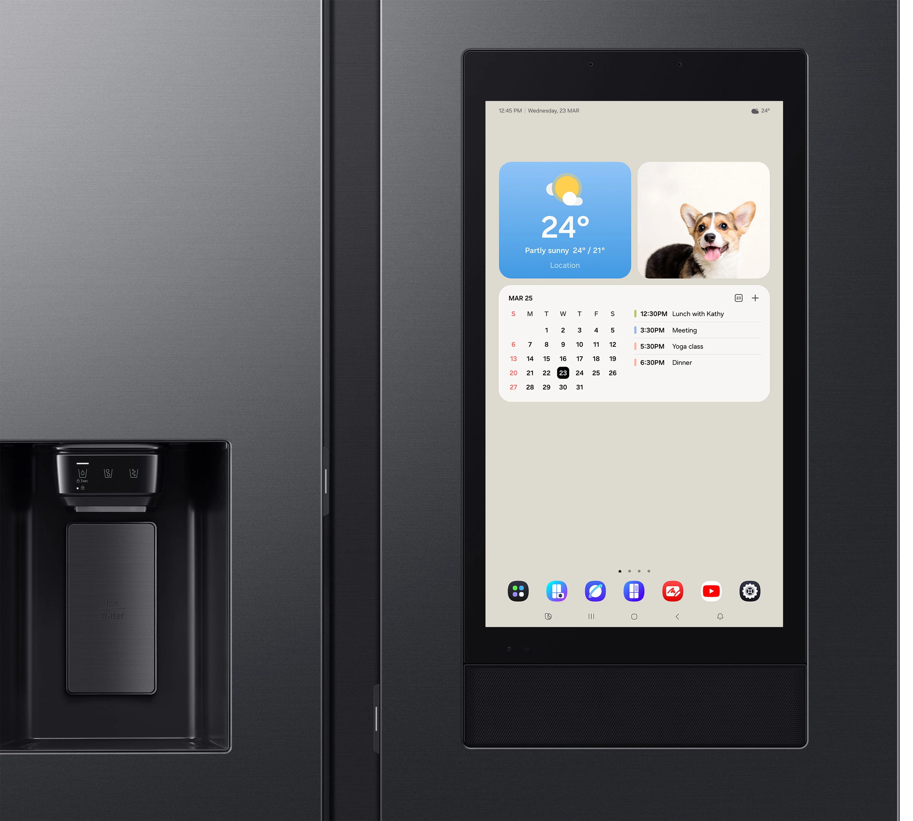 Lodówka Samsung RS90F66BEFEO Auto Open Pełny No Frost 178,4cm Kostkarka Zdalne sterowanie Grafitowa stal