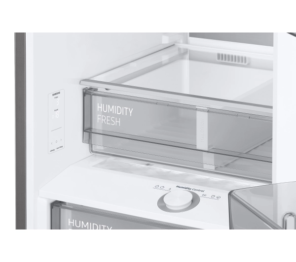 Samsung RB38C7AGWS9EF Funkcje AI Pełny No Frost 203cm Szuflada z kontrolą wilgotności Zdalne sterowanie Stal szczotkowana - Kup na Raty - RRSO 0%