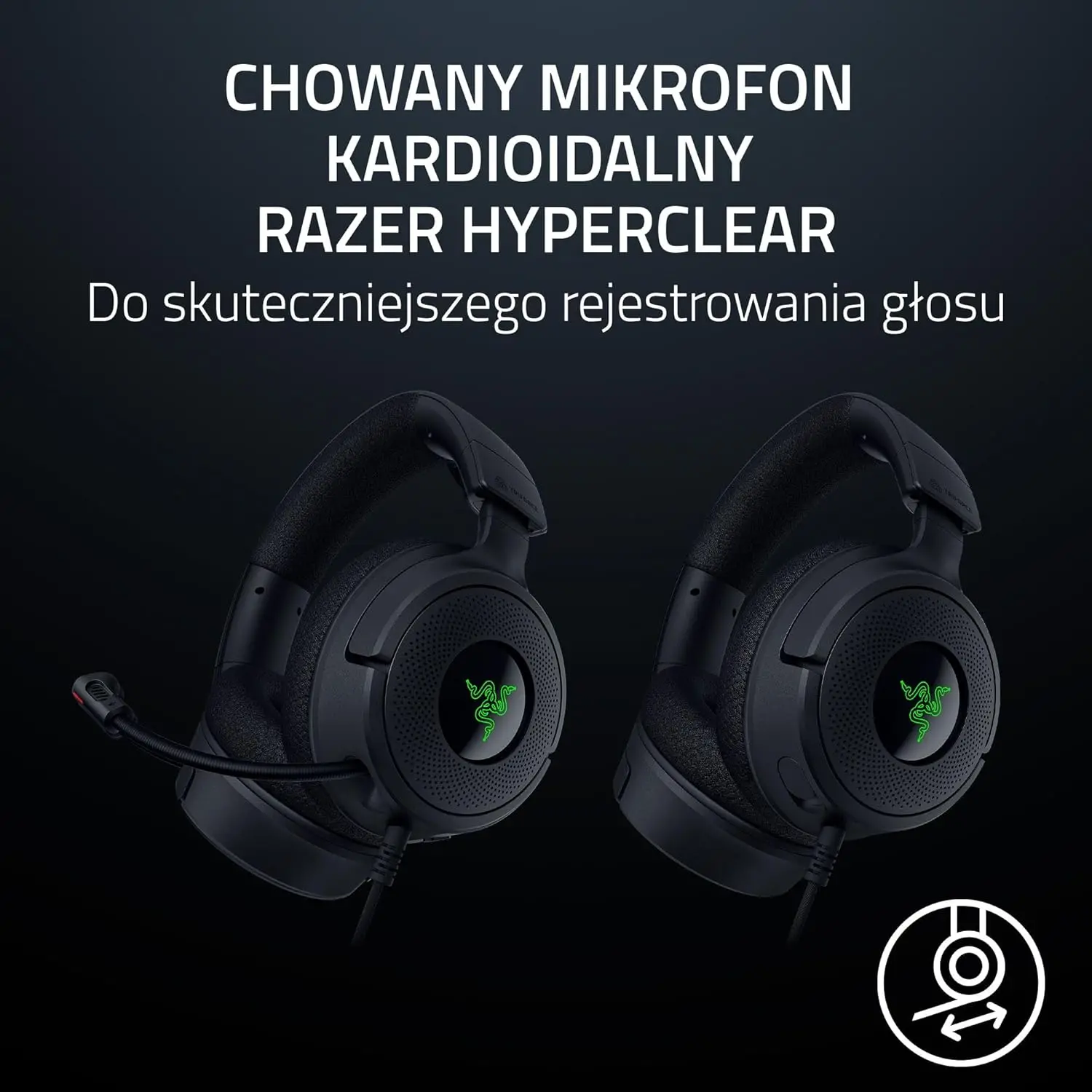 Słuchawki przewodowe z mikrofonem Razer Kraken V4 X Nauszne Minecraft Edition