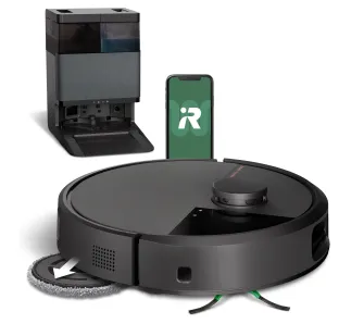 Robot sprzątający iRobot Roomba Plus 505 Combo Funkcja mopowania Stacja oczyszczająca Tworzenie mapy pomieszczenia 61dB Czarny AI