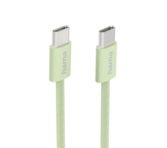 Kabel Hama Fabric USB-C do USB-C 1m Zielony