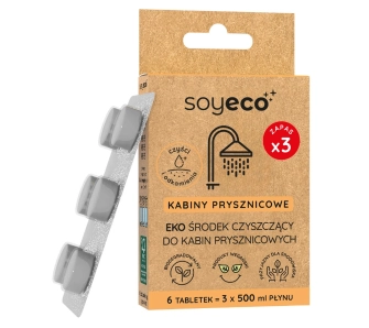Tabletki Soyeco do czyszczenia kabin prysznicowych 6szt.