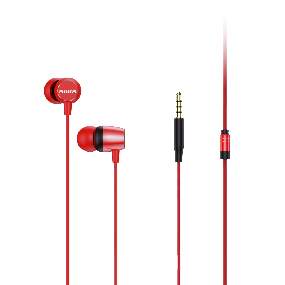 Słuchawki przewodowe Aiwa ESTM-20/RD Dokanałowe Czerwony