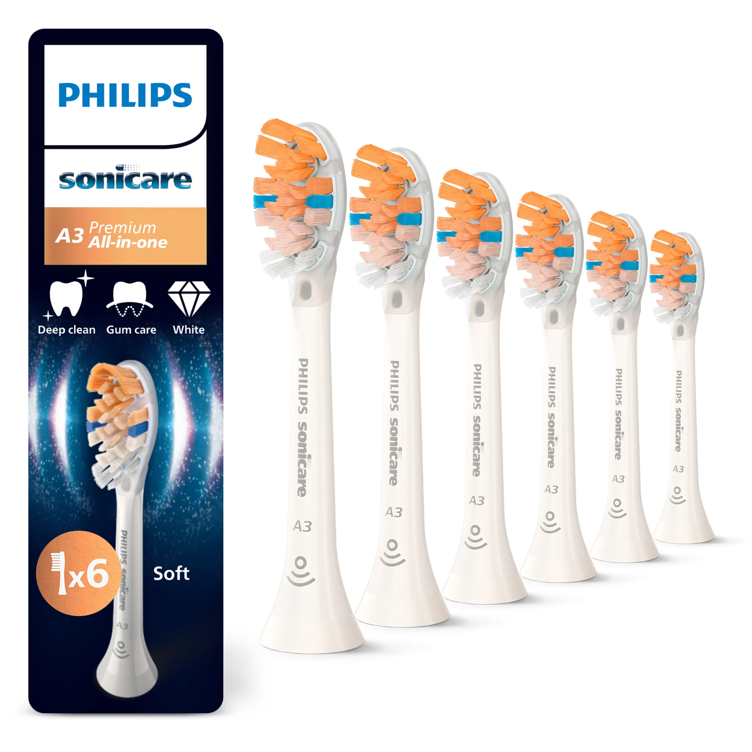 Końcówka do szczoteczki Philips Sonicare A3 Premium All-in-One HX9096/87 6szt.