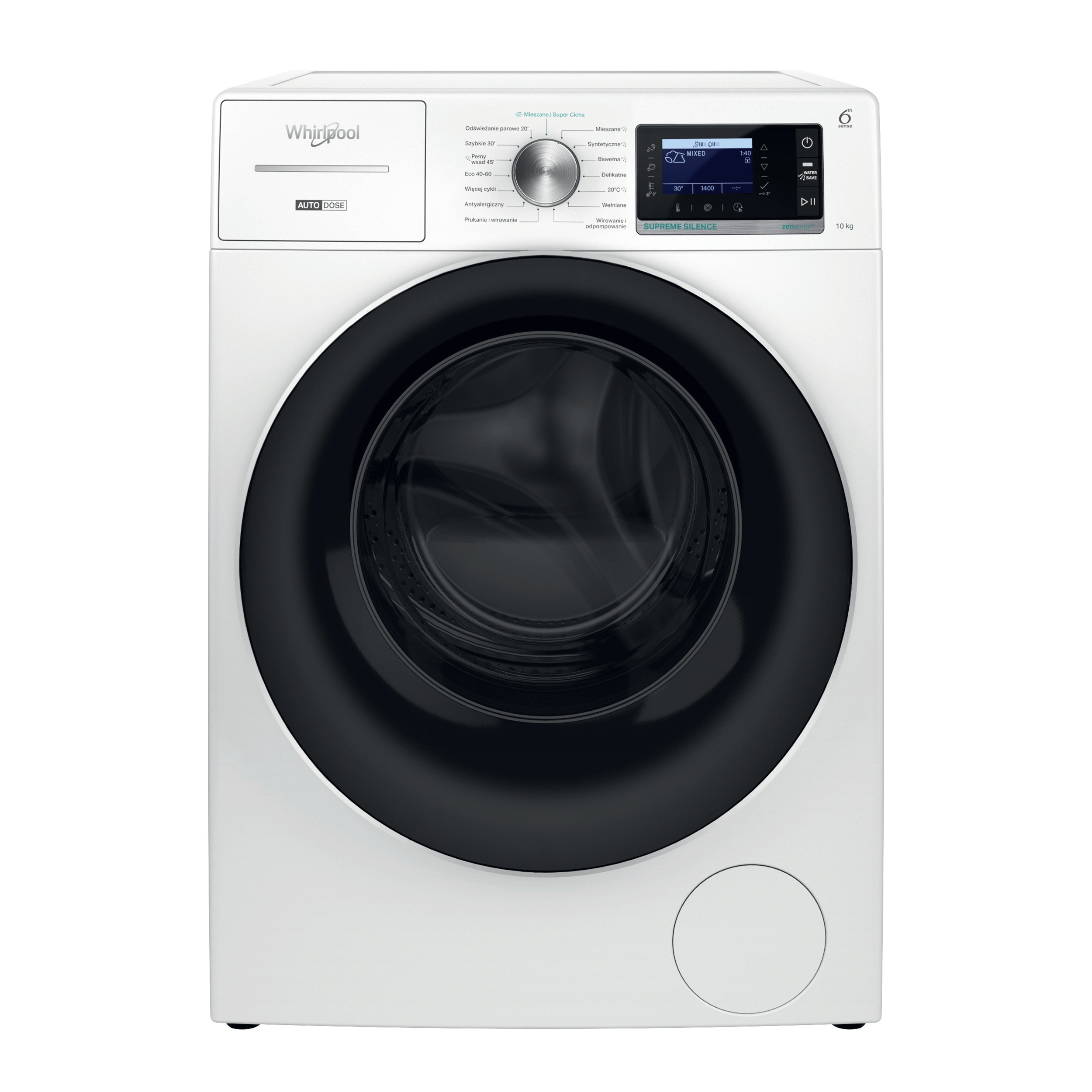 Pralka Whirlpool AutoDose W8 09AD Supreme Silence 10kg 1400obr/min