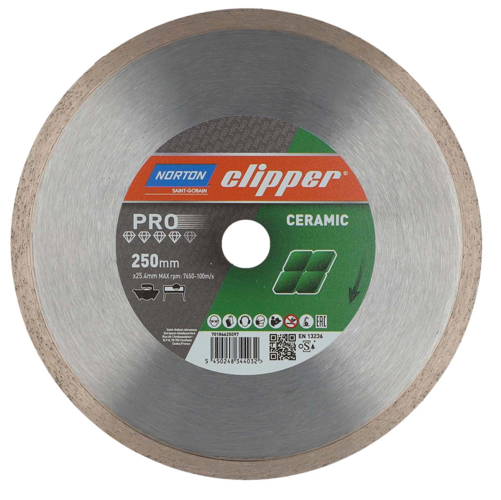 Tarcza diamentowa Norton Clipper Pro Ceramic Soft 250mm