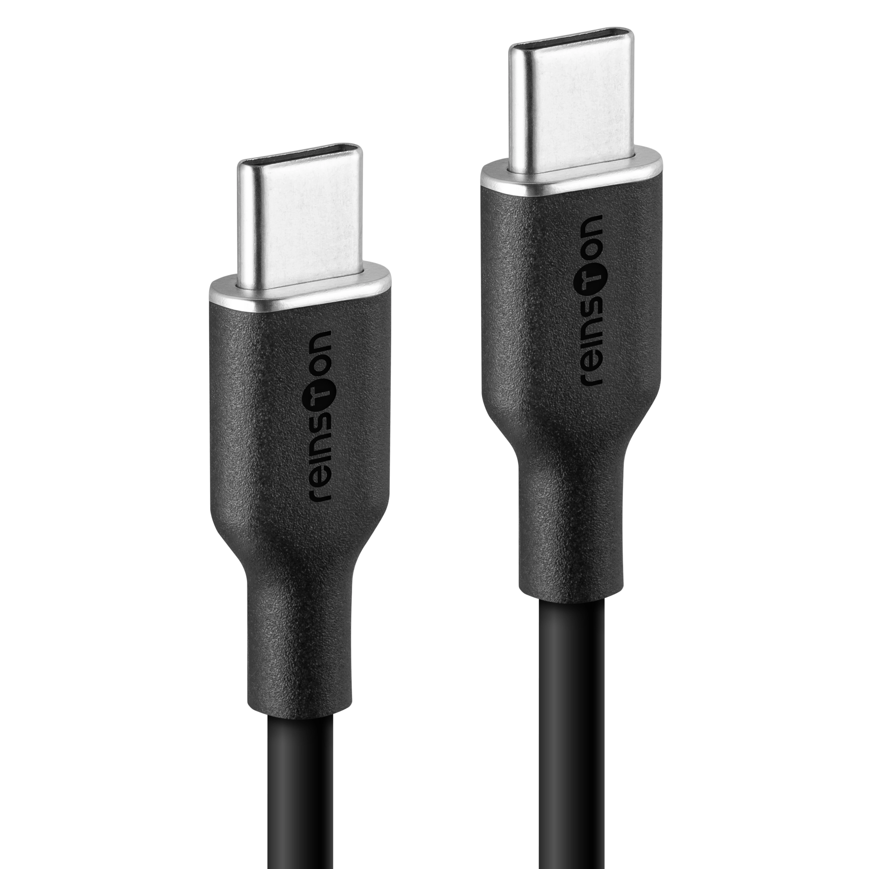 Kabel Reinston EK15CC65 USB-C do USB-C 1,5m 65W Czarny