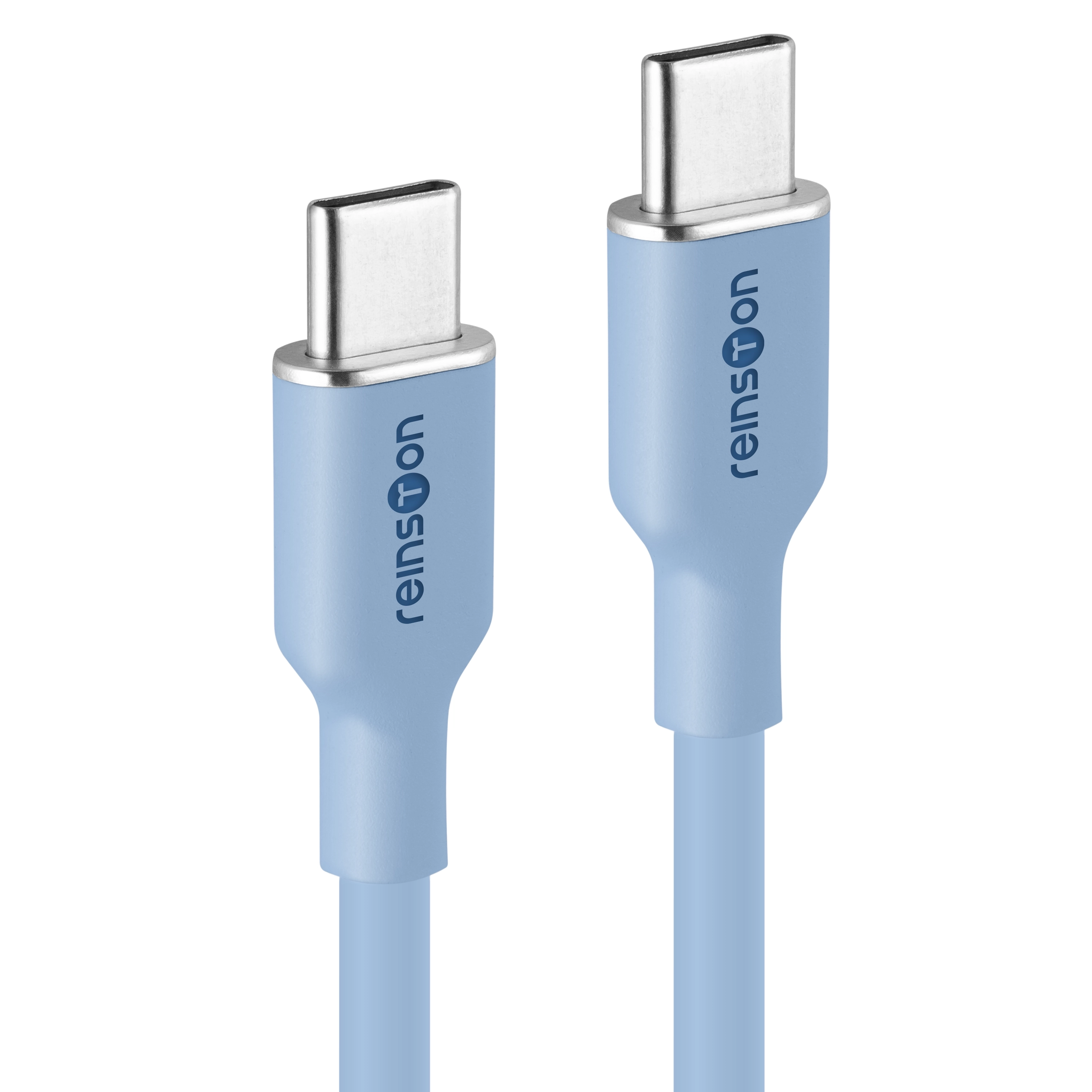Kabel Reinston EK15CC65N USB-C do USB-C 1,5m 65W Niebieski