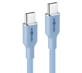 Kabel Reinston EK15CC65N USB-C do USB-C 1,5m 65W Niebieski