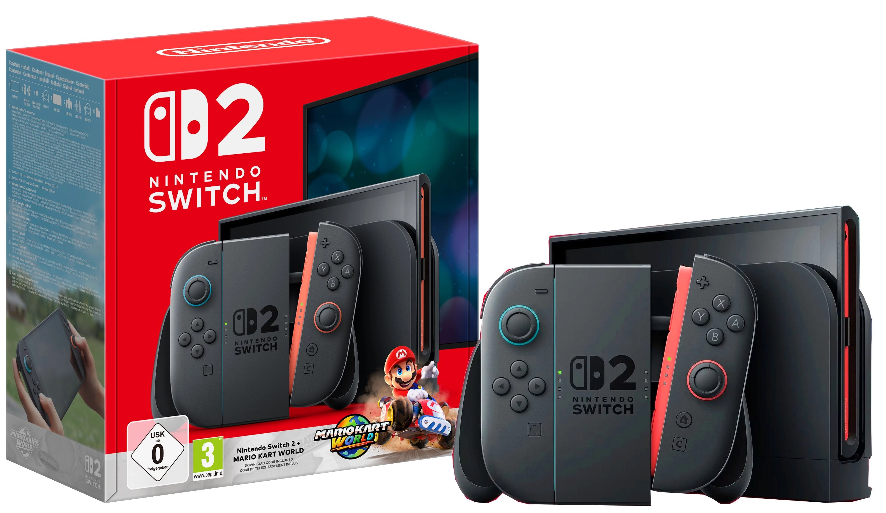 Konsola Nintendo Switch 2 Joy-Con Czarny + Mario Kart World