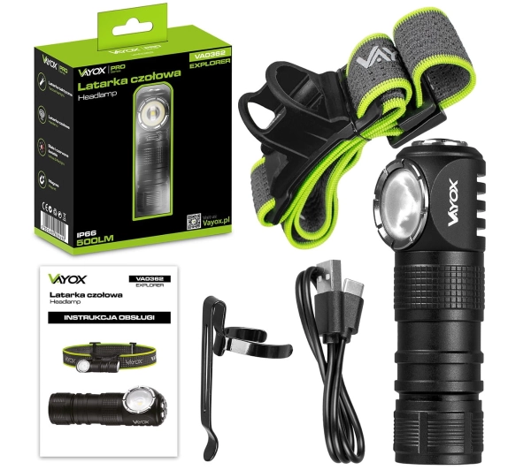 Vayox Pro Series VA0362 Czołowa 500lm
