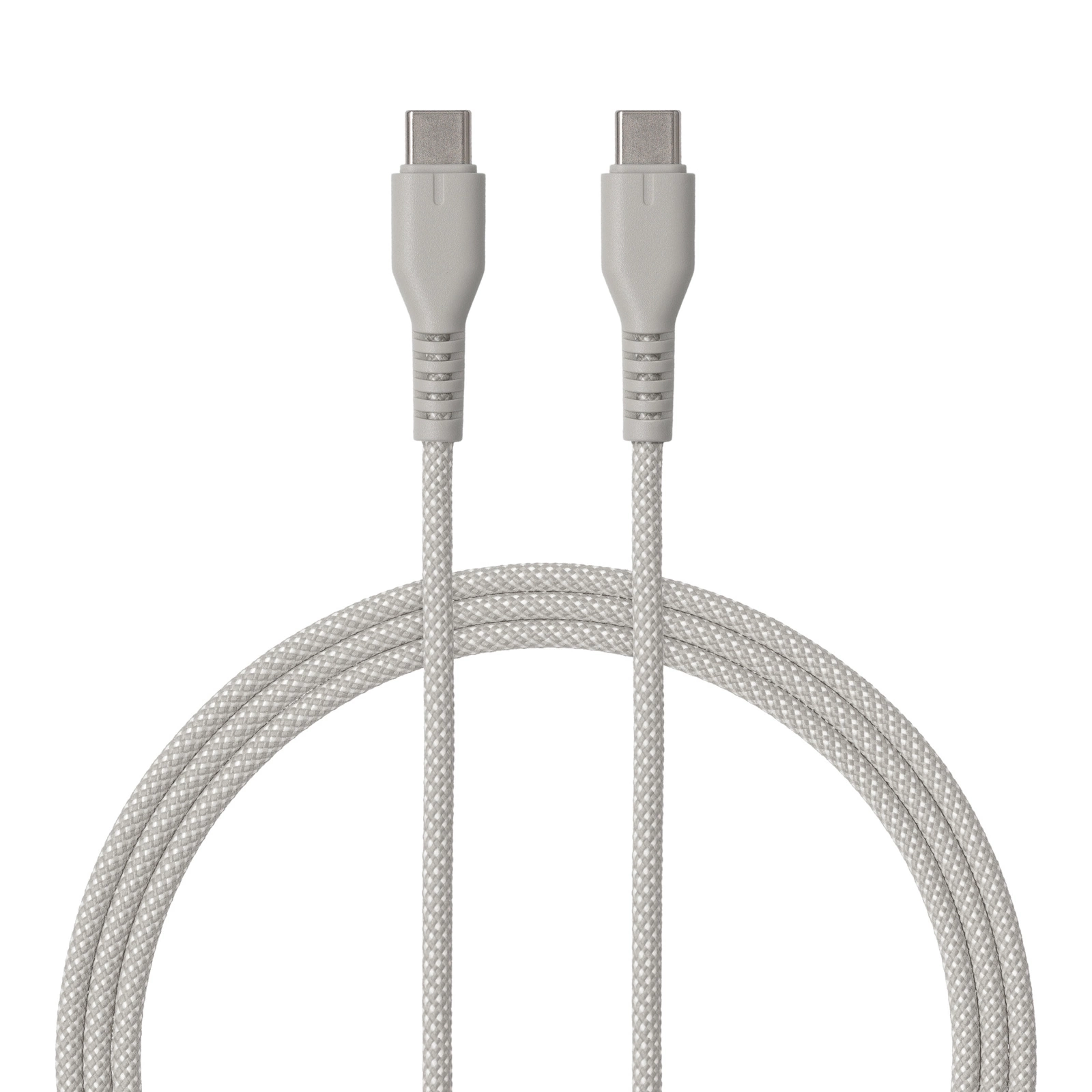 Kabel QUALO USB-C do USB-C 1,5m 3A Szary