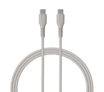 Kabel QUALO USB-C do USB-C 1,5m 3A Szary