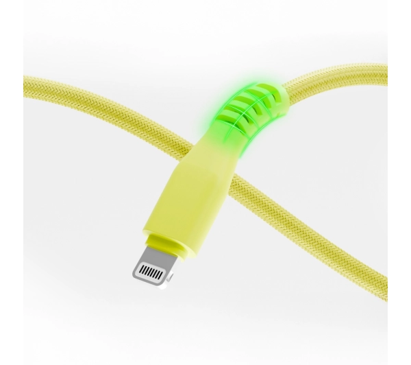 QUALO USB-C do Lightning 1,5m 2,4A Żółty