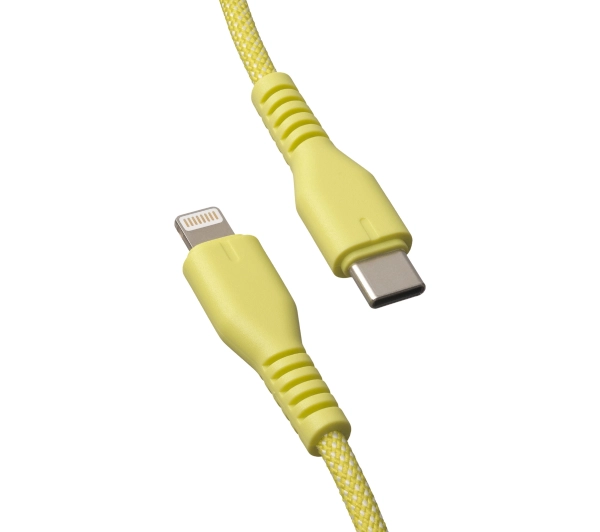 QUALO USB-C do Lightning 1,5m 2,4A Żółty