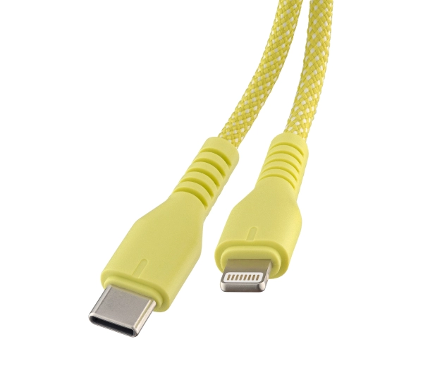 QUALO USB-C do Lightning 1,5m 2,4A Żółty