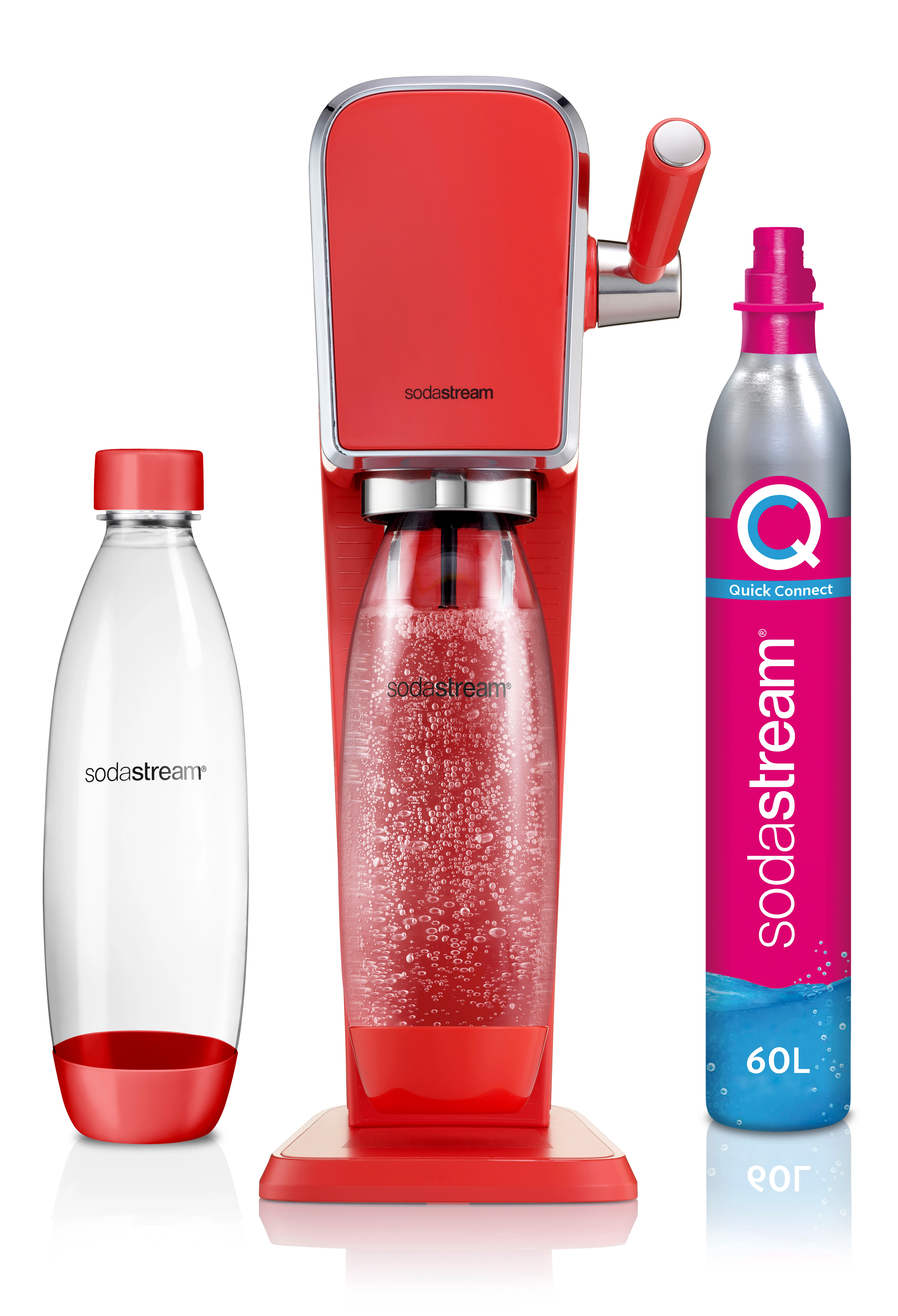 Saturator Sodastream ART Czerwony + Nabój z gazem CO2