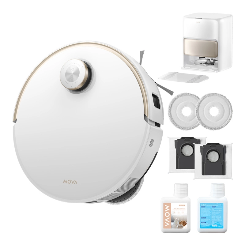 Robot sprzątający Mova V50 Ultra Funkcja mopowania Stacja oczyszczająca Tworzenie mapy pomieszczenia Biały AI