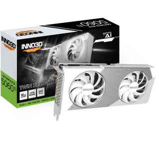 Inno3D GeForce RTX 5060 Twin X2 OC White 16GB GDDR7 128bit DLSS 4 - Kup na Raty - RRSO 0%