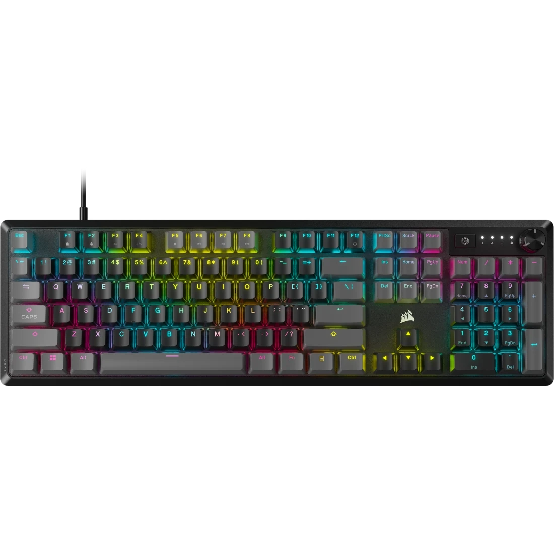 Klawiatura mechaniczna Corsair K70 Core RGB Czarno-szary