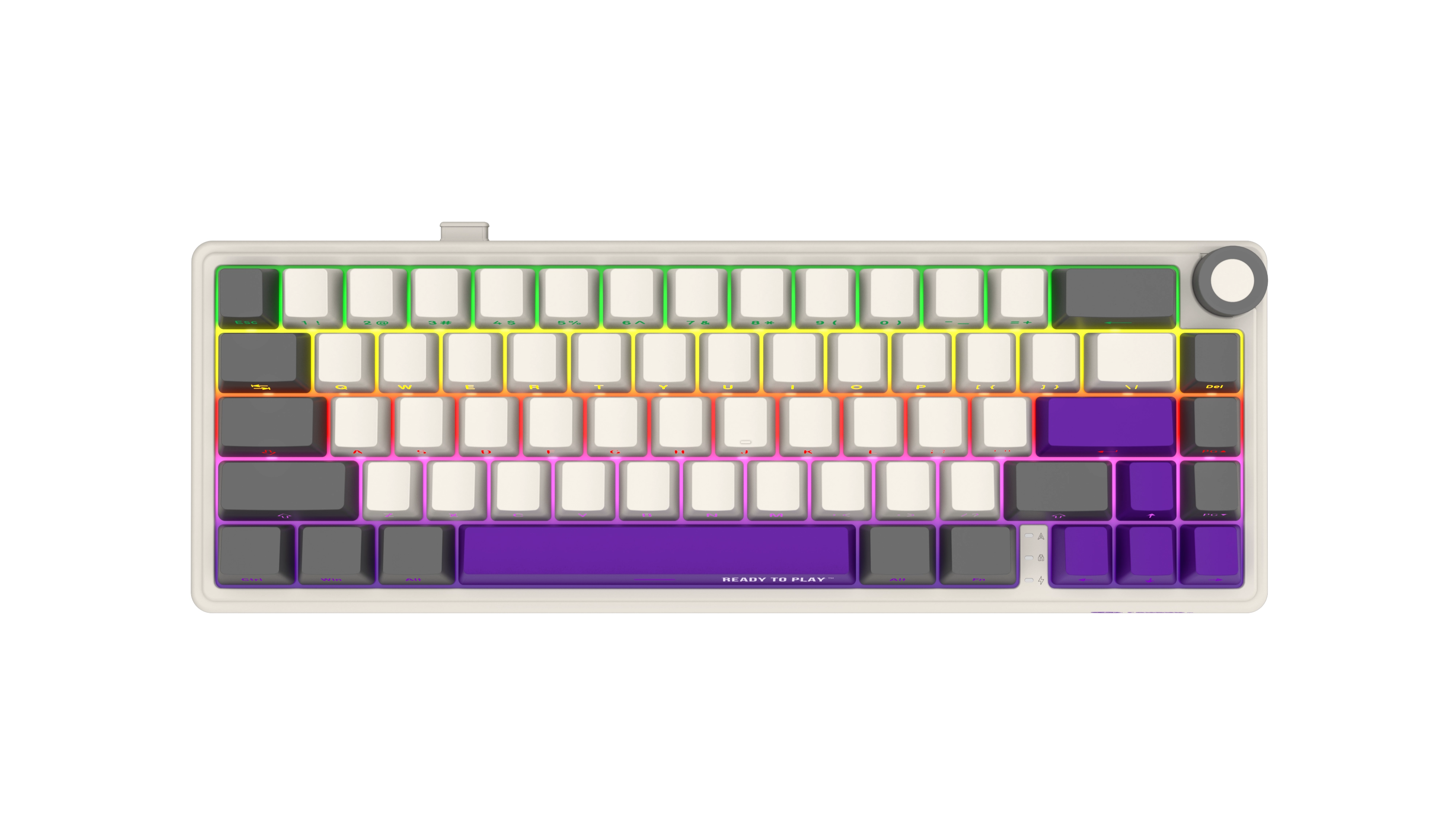 Klawiatura mechaniczna Lorgar KBP70MW Toxic Purple Beżowy